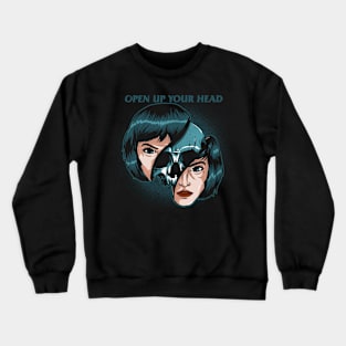 Open Up Your Head Skull Girl Crewneck Sweatshirt